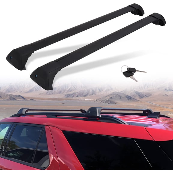 NIXFACE Crossbars Customized for 2020-2023 Ford Explorer Black Adjustable Roof Racks Cross Bars with Lock