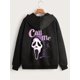 thumbnail image 3 of Sudadera Con Capucha Y Cremallera Con Estampado De Letras Y Gráficos De Fantasmas, Sudadera Informal De Manga Larga Con Cordón, Ropa De Mujer, 3 of 4