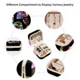 thumbnail image 2 of PhooArto Small Jewellery Box, Bright Skulls Pattern Portable Travel Mini Jewelry Case for Women Leather Ring Organizer, 2 of 5
