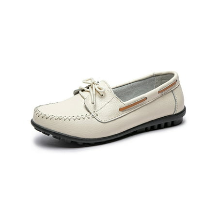 

Tenmix Ladies Walking Comfort Boat Shoes Nonslip Flat Work Lightweight Low Top Moccasins