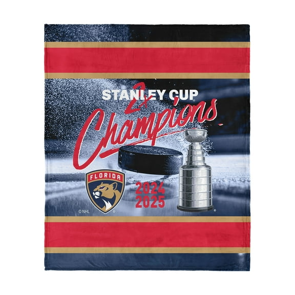 The Northwest Group Florida Panthers Two-Time Stanley Cup Champions 50" x 60" Multiply Silk Touch Throw Blanket