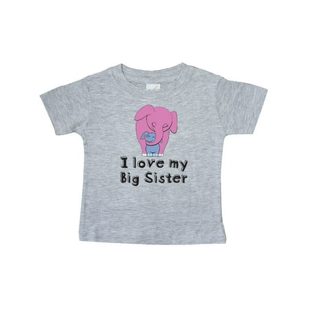

Inktastic I Love my Big Sister Elephant Gift Baby Boy T-Shirt