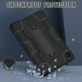 thumbnail image 3 of Dteck for TCL Tab 8 LE Case 2023, Heavy Duty Drop Protection Shockproof Rugged Case with Kickstand for TCL Tab 8 LE Model: 9137W/ TCL Tab 8 WiFi Model: 9132X,Black, 3 of 7