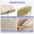 thumbnail image 6 of Floral Makeup Bag Zipper Flower Cosmetic Pouch Aesthetic Women Cosmetic Bags Coin Purse Pink, 6 of 7