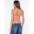 thumbnail image 5 of Celebrity Pink Women's Flutter Sleeve Peplum Top, Sizes XS-XXXL, 5 of 7
