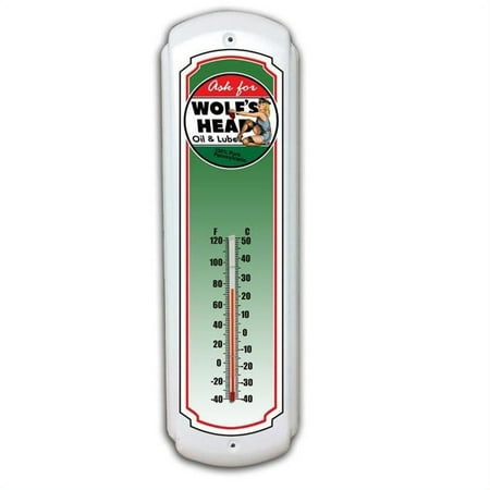 Steve McDonald LS266THECL-SM 17 x 5 in. Wolfs Head Gas Classic Thermometer