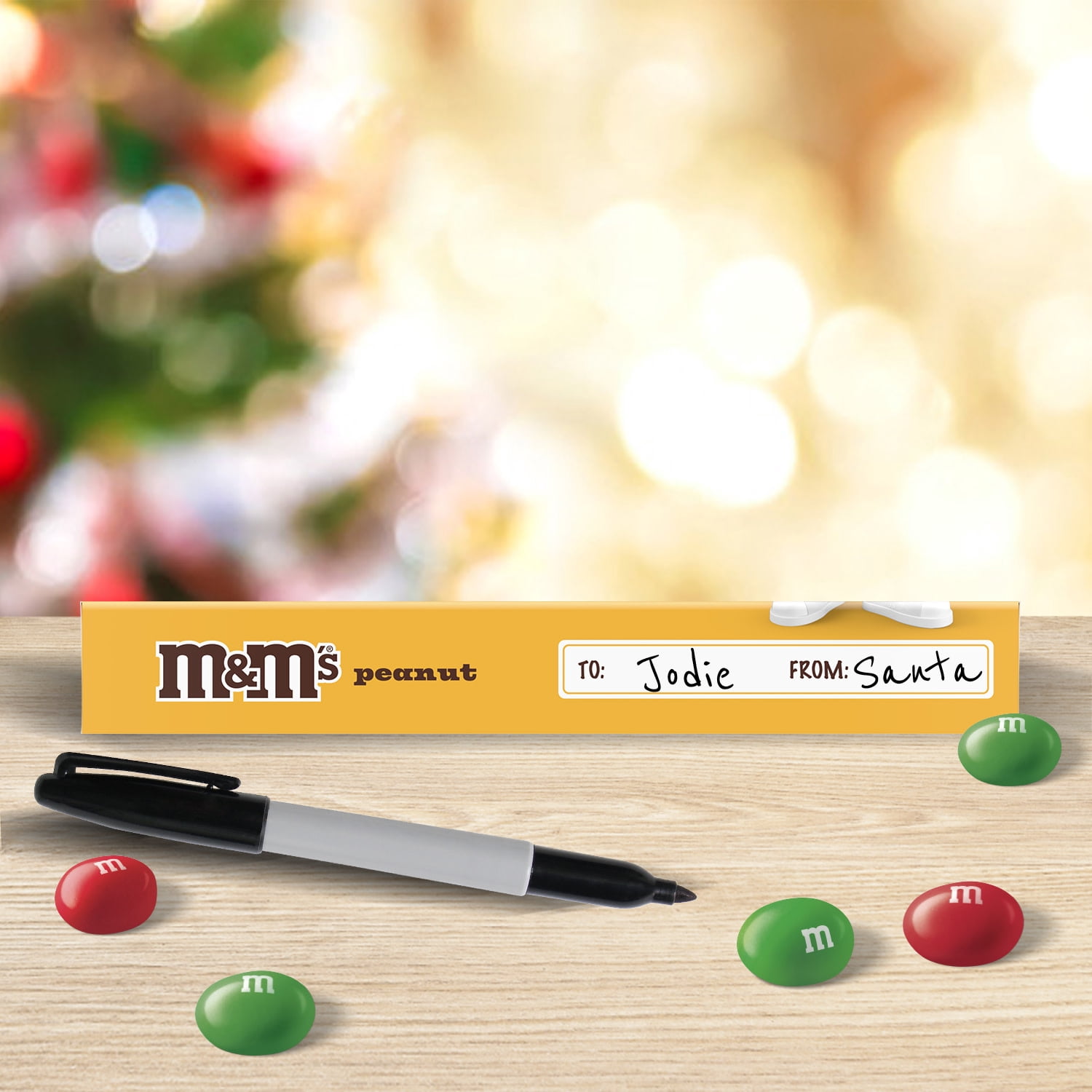 (3 pack) M&M's Peanut Milk Chocolate Christmas Candy - 3.1 oz Box