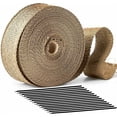 thumbnail image 1 of Black Exhaust Header Heat Wrap For Car Motorcycle Insulation, 15 Meters Long Titanium Wrap With High Resistance Abrasions Oil Spills, 1 of 5