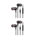 thumbnail image 1 of Tholdsy Auriculares con cable en el oído Auriculares con reducción de ruido Auriculares universales para viajes deportivos para caminar con negro + rosa 2piezas, 1 of 6