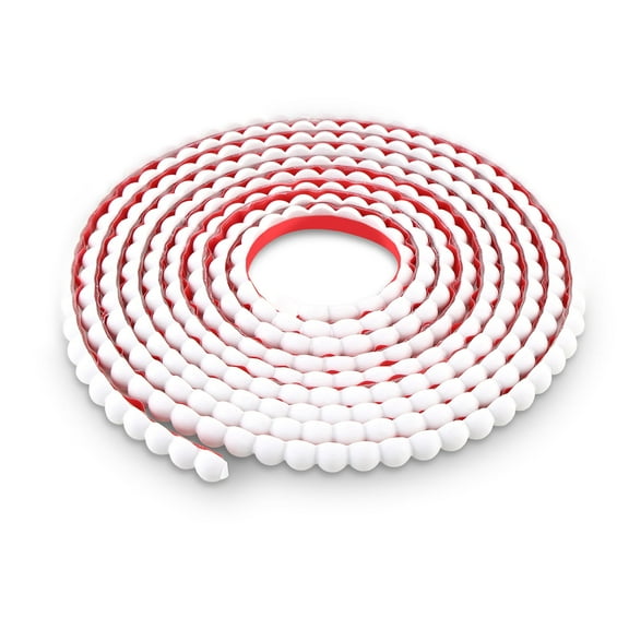 118" x 0.39" Peel and Stick Unfinished Beaded Trim - Easy to Paint, Flexible DIY Craft Molding for Mirror Frame, Backsplash, Wall, Door, Cabinet, Dresser, Shelf