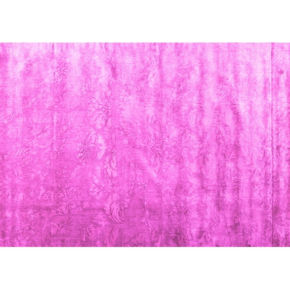 Ahgly Company Indoor Rectangle Solid Pink Modern Area Rugs, 6' x 9'