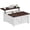 White, variant on Gianna Lift Top Coffee Table with Storage and Charging Station, Square Center Table with USB Ports and Hidden Space for Living Room,White