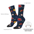 thumbnail image 4 of Hirioo Space Cartoon Pattern Adult Middle Tube Socks Breathable Sock Non-Pilling,Contrasting Color Design, 4 of 6
