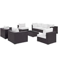 thumbnail image 1 of Modway Convene Sectionnel de Mobilier de Patio Extérieur 8 Pcs, Blanc, 1 of 8