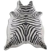 Betterment cowhide rugs for sale BLACK ZEBRA WITH SILVER METALLIC rug