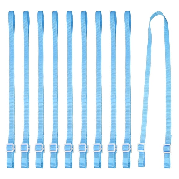 10 PCS Water Bottle Holder Lanyard, Knitted Crossbody Water Bottle Sling Strap Adjustable Water Holder for Carrying Bottles Holder Shoulder for Outdoor Hiking Camping, Blue