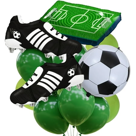 CYMYLAR Soccer Party Balloons Kit - Football Theme Birthday Decorations for Kids Boys Girls