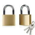 thumbnail image 2 of ABRAFOX Solid Brass Same Keyed Padlock keyed Alike Lock-(1-9/16 inch 40mm) 2pack, 2 of 4