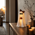 thumbnail image 3 of Light Up Ghost Halloween Decorations, 2 Piece Glowing Ghost Couple Figurines for Indoor Tabletop Decor, Halloween Party Decorations for Mantel, Shelf, Fireplace and Home Holiday Display, 3 of 9