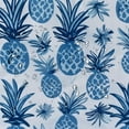 thumbnail image 5 of Shiartex  Pineapple Shower Curtain, Island Themed Minimalistic Tropic Fruity Pineapple Printed Vintage, Cloth Fabric Bathroom Decor Set with Hooks，Soft Blue Cadet Blue White, 5 of 7