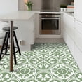 thumbnail image 5 of DEWOO 10PCS 12" x 12" Peel and Stick Floor Tiles, Vintage Floral Removable Self Adhesive Vinyl Flooring Stickers, Renter Friendly DIY Tile for Kitchen Entryway Bathroom Living Room, 5 of 10