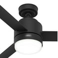 thumbnail image 2 of Restored Hunter Fan 44 inch Casual Matte Black Finish Outdoor Ceiling Fan With LED Light Kit and Remote Control (Refurbished), 2 of 8
