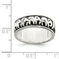 thumbnail image 3 of Sterling Silver Polished And Antiqued Elephants Ring (Size 8) Made In Thailand qr6115-8, 3 of 3