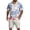 Light Blue, variant on Men's Summer Outfits Hawaiian Matching Set Beach 2 Piece Outfits Floral Cruise Button Down Shirt and Shorts