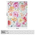 thumbnail image 4 of ONETECH Watercolor Rose Throw Blanket Floral Girly Flower Soft Warm Women Girls Bed Bedding Blankets for Couch Bedroom Sofa Office Car, All Season Cozy Flannel Plush Blanket Gifts for Kids Adults, 4 of 6