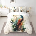 thumbnail image 2 of Homewish Animal Peacock Bedding Comforter Set 7-Piece for Teens,Retro Vintage Aesthetic King Bedding Sets,Abstract Watercolor Art Ultra Soft Bed Sheets,Microfiber Bedroom Decor,Reversible, 2 of 8