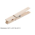 thumbnail image 6 of Large Wooden Clothespins 24 Pack, Sturdy Birch Wood Construction Moisture Resistant With Strong Grip Spring-Action Design, For Hanging Clothes Drying Bag Clips Crafts Home kitchen gadgets, 6 of 6