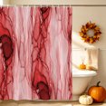 thumbnail image 3 of Red Marble Shower Curtain, Waterproof Shower Curtains for Bathroom, Modern Abstract Luxury Fluid Artwork Washable Fabric Bathtub Curtain Set Bath Decor with 12 Hooks Long 72"x84", 3 of 8