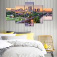 thumbnail image 6 of TISHIRON 5PCS Framed Canvas Wall Art Set,60"x32" Virginia Cityscape Canvas Art Decor, 6 of 7