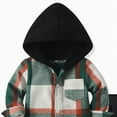 thumbnail image 5 of Kaprioy Boys Winter Clothes Toddler Baby Boy Clothes Plaid Long Sleeve Patchwork Hoodie Top + Pants 2pcs Fall Winter Outfits Set Boys Clothes Boys Outfits, 5 of 6