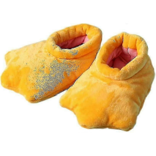 Duck Feet Slippers, Halloween Women Duck Slippers Winter, Cosplay Monster Paw Plush Slippers one size fits all Yellow