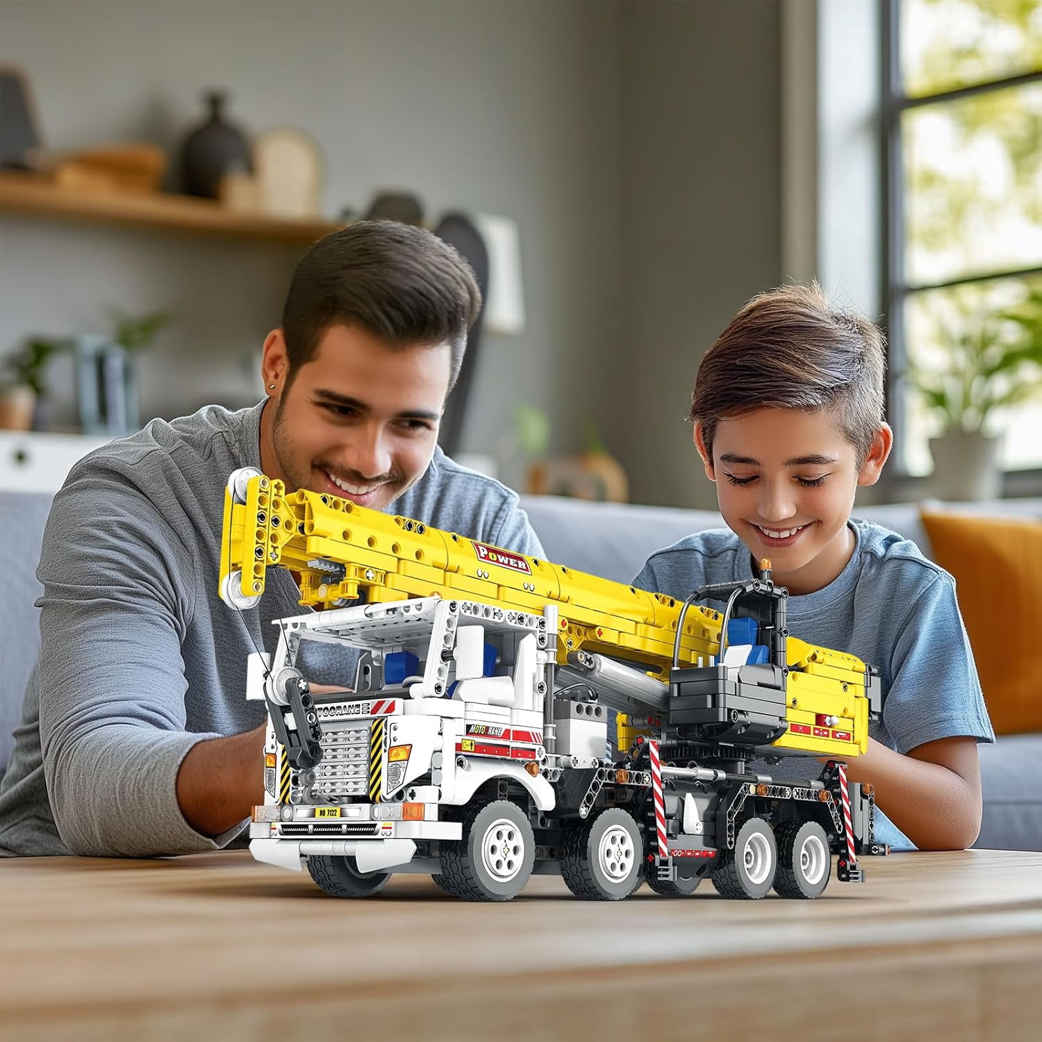 Crane Building Block Set 22007, Remote Control Crane Toy with Multiple Function Switching, Mechanical Construction Truck Model Building Kit, Gift for Adult 14+, 2023 Pieces