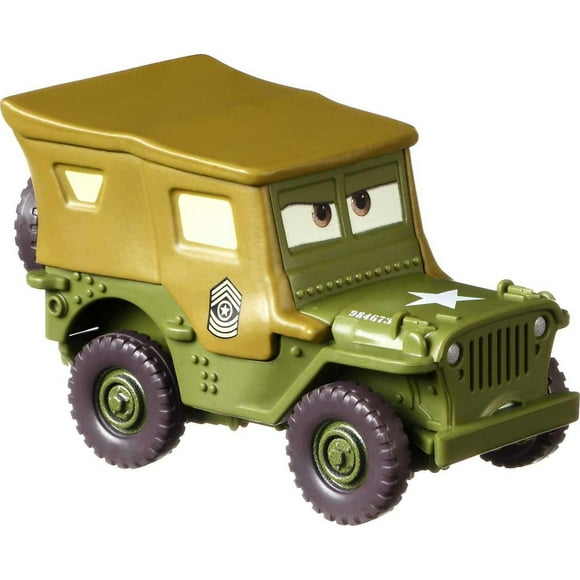 Véhicule à l'échelle 1:55 Sarge du film Cars 3 de Disney•Pixar