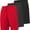 Black/Char/Red, variant on 3 Pack Mens Shorts Casual Men's Athletic Short Workout Gym Shorts for Men with Zipper Pockets, Small - 5X