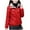Red, variant on Lovskoo Womens Winter Coats Stand Collar Quilted Jacket Warm Pocket Turn Down Collar Long Sleeve Jacket Parkas Outerwear Cotton Padded Outerwear Purple