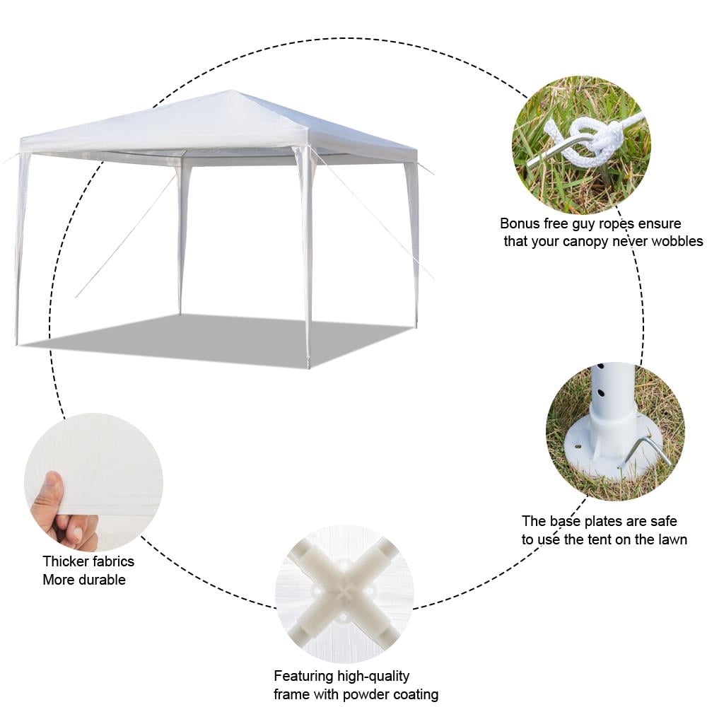 UBesGoo Party Wedding Tent Outdoor Camping Gazebo Canopy 10' X 10'
