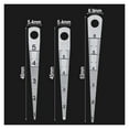 thumbnail image 4 of 6pcs/set Taper Gauge 0-7mm Weld Inspection Ruler Stainless Steel Feeler Gauges Aperture Scale Hole Inspection Measuring Rulers, 4 of 5