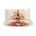 thumbnail image 3 of 3 Pcs Soft Bedding Set, Includes 1 Duvet Cover with Zipper And 2 Pillow,Shams Eiffel Tower Twin(86"x70"), 3 of 8