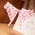 thumbnail image 2 of Women's Sexy Lace Thong Panties Low Waist Open Slit Design Comfortable Breathable Underwear for Daily Wear, 2 of 2