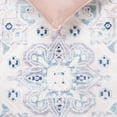 thumbnail image 5 of SAFAVIEH Arizona Desi Medallion Polyester Runner Rug, Ivory/Aqua, 2'6" x 8', 5 of 6