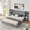 Gray, variant on Queen Size Storage Platform Bed, Velvet Upholstered Headboard, Side Shelves and Drawers Built-In, No Box Spring Needed, Bedroom, Gray