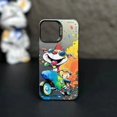 thumbnail image 3 of Fashion Graffiti iPhone15 Case Suitable for iPhone14 13Pro Max Models Cartoon Animal Pattern Matte Plated Soft Silicone Material, 3 of 5