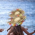 thumbnail image 6 of Yvsxxv Flower Garland Tropical Hawaii Straw Beach Hat, Summer Luau Party Hat, 1 Pc, 6 of 7