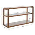 thumbnail image 3 of SAFAVIEH Omara Modern 3 Tier Wood Console Table, Walnut, 3 of 9
