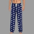 thumbnail image 2 of Xuniizn Mens Pajama Pants, Christmas Prints Drawstring Elastic Waist Breathable Casual Loose Pajama Bottoms, Stretchy Soft Cozy Holiday Sleep Pants, S-5XL, 2 of 5