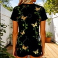 thumbnail image 5 of AUNVITO Women's Printed Round Neck T-shirt Short Sleeve Casual and Trendy Style, 5 of 7